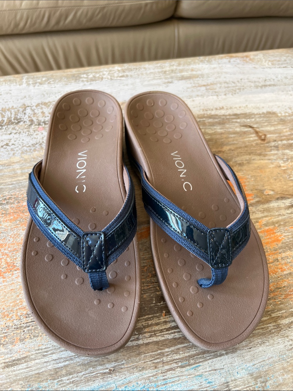 Vionic 380 High Tide Orthotic Platform Flip Flop Sandal Size 8